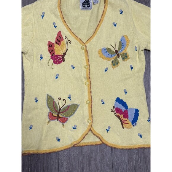 Storybook Knits Exclusively for HSN SIZE L YELLOW BUTTERFLIES - Picture 11 of 12